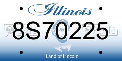 8S70225 Illinois License Plate