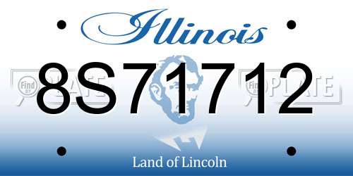 8S71712 Illinois License Plate