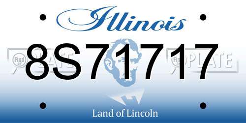 8S71717 Illinois License Plate