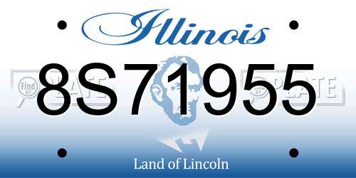 8S71955 Illinois License Plate