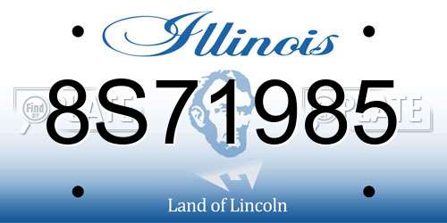 8S71985 Illinois License Plate