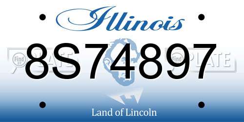8S74897 Illinois License Plate