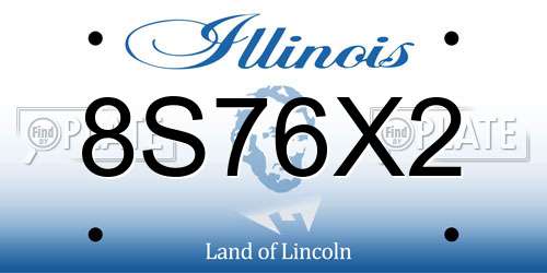 8S76X2 Illinois License Plate