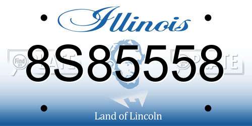 8S85558 Illinois License Plate
