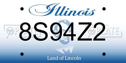 8S94Z2 Illinois License Plate