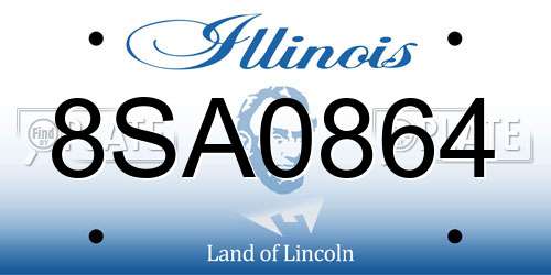 8SA0864 Illinois License Plate
