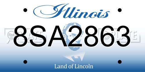 8SA2863 Illinois License Plate