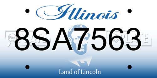 8SA7563 Illinois License Plate