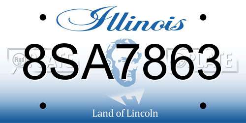8SA7863 Illinois License Plate