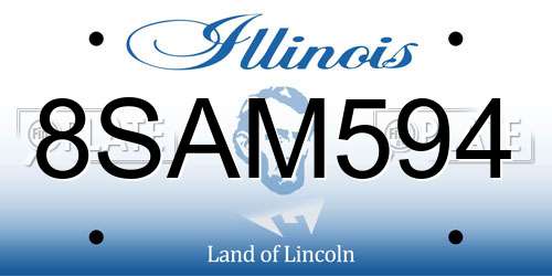 8SAM594 Illinois License Plate