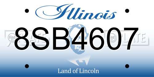 8SB4607 Illinois License Plate