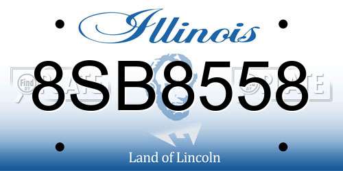 8SB8558 Illinois License Plate