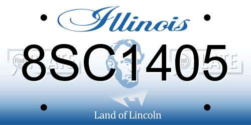 8SC1405 Illinois License Plate