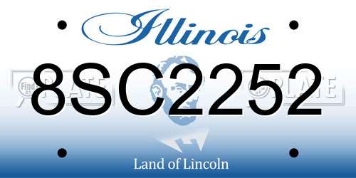 8SC2252 Illinois License Plate