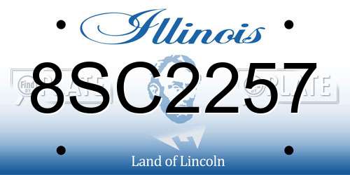 8SC2257 Illinois License Plate