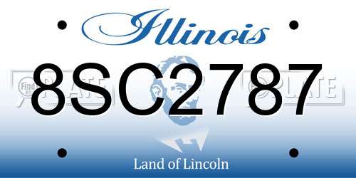8SC2787 Illinois License Plate