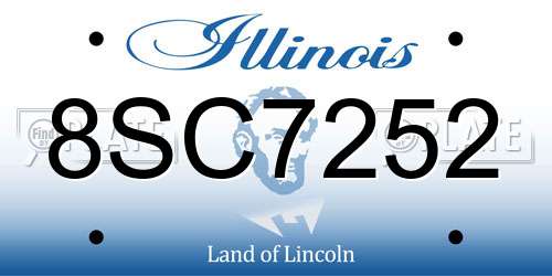 8SC7252 Illinois License Plate