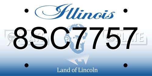 8SC7757 Illinois License Plate