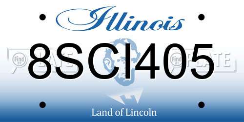 8SCI405 Illinois License Plate