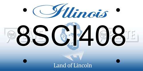 8SCI408 Illinois License Plate