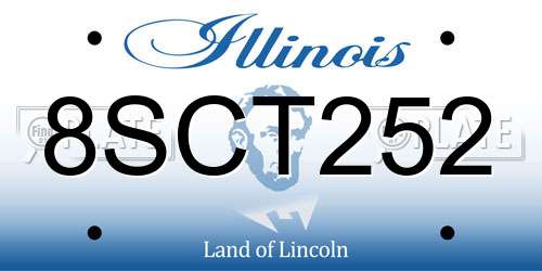 8SCT252 Illinois License Plate