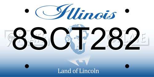 8SCT282 Illinois License Plate