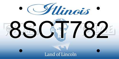 8SCT782 Illinois License Plate