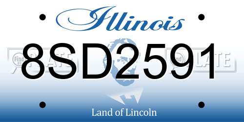 8SD2591 Illinois License Plate
