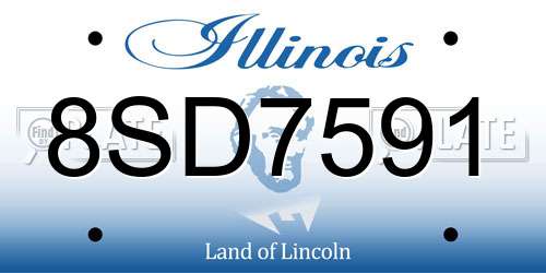 8SD7591 Illinois License Plate
