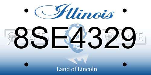 8SE4329 Illinois License Plate