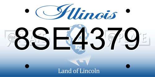 8SE4379 Illinois License Plate