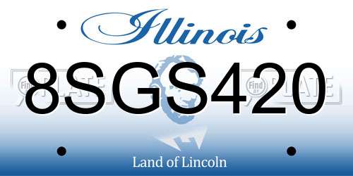 8SGS420 Illinois License Plate