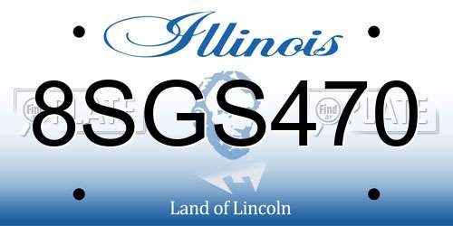8SGS470 Illinois License Plate