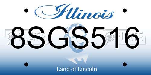 8SGS516 Illinois License Plate