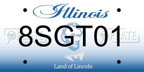 8SGT01 Illinois License Plate