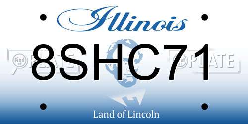 8SHC71 Illinois License Plate