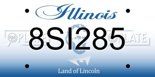 8SI285 Illinois License Plate