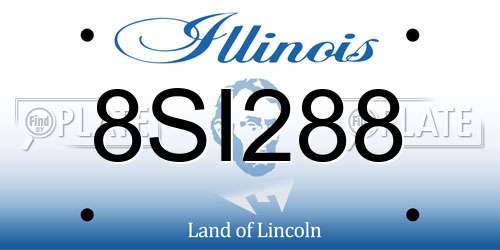 8SI288 Illinois License Plate