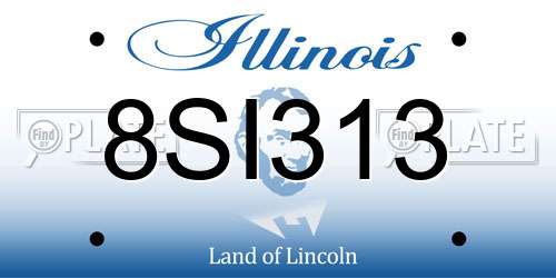8SI313 Illinois License Plate