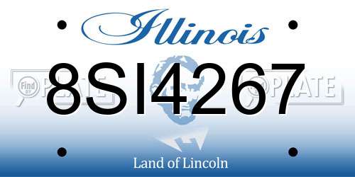 8SI4267 Illinois License Plate