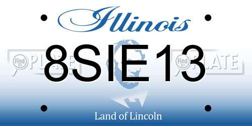 8SIE13 Illinois License Plate