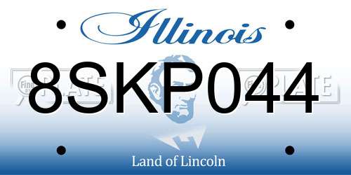 8SKP044 Illinois License Plate