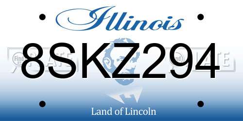 8SKZ294 Illinois License Plate