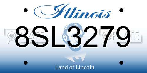 8SL3279 Illinois License Plate