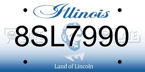 8SL7990 Illinois License Plate