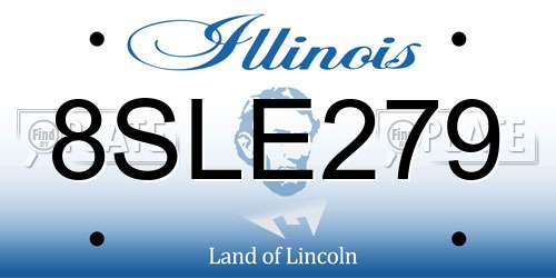 8SLE279 Illinois License Plate