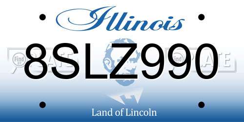 8SLZ990 Illinois License Plate