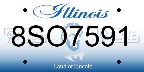 8SO7591 Illinois License Plate