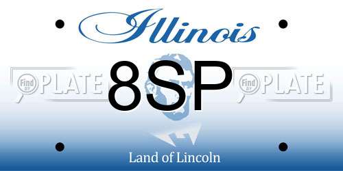8SP Illinois License Plate