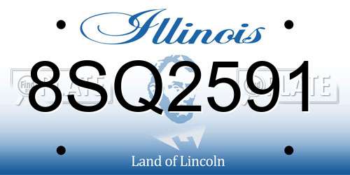 8SQ2591 Illinois License Plate